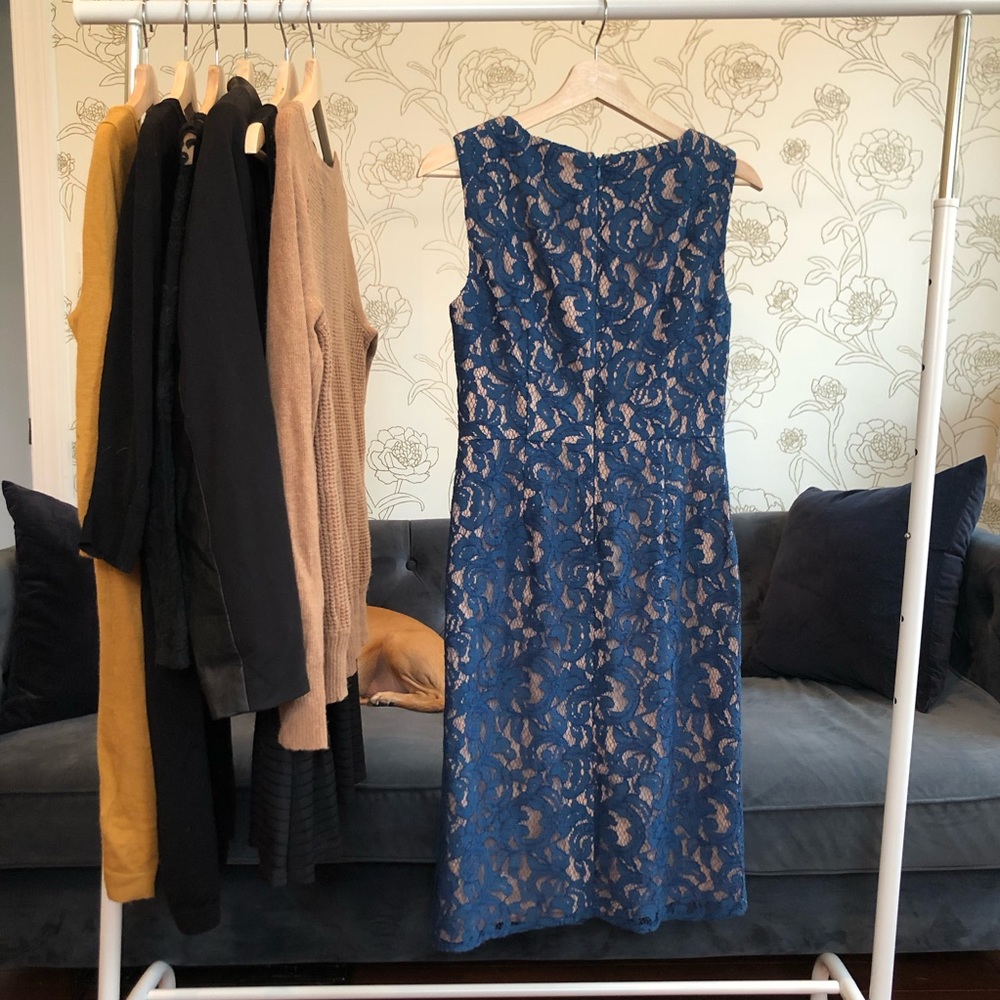 Adrianna Papell Midi Lace Dress - Picture 2 of 3